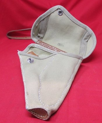  Japanese WWII Reproduction Type 94 Canvas Holster and Leather Carrying Strap — image 4