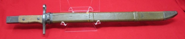  Japanese WWII Late Type 30 Bayonet, Toyoda Mfg, Square Pommel — image 2