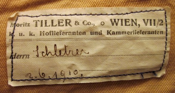  Imperial Austrian WWI, Central Powers, Kaiserjager Officers Straight Trousers, Named, Dated 1910 — image 10