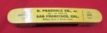  US WWI Era B. Pasquale Company Clothing Brush, 115-117 Post Street, San Francisco, 7 Inch