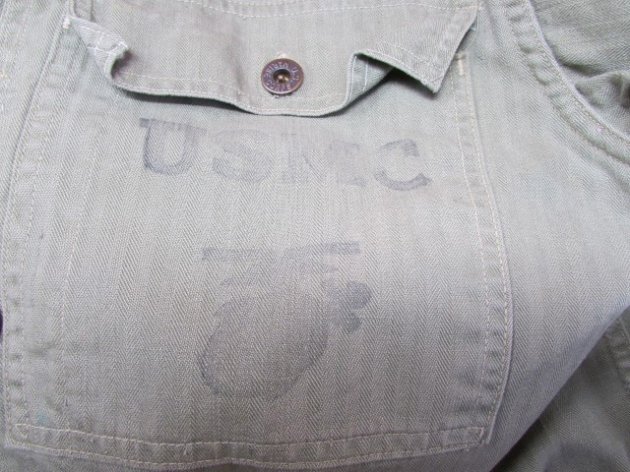  US WWII USMC M1944 HBT Utility Jacket, Size 40 — image 7