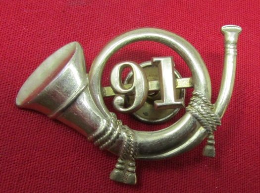  US Indian War, SAW Era Field Musician Hat Insignia, 91st Infantry — image 2