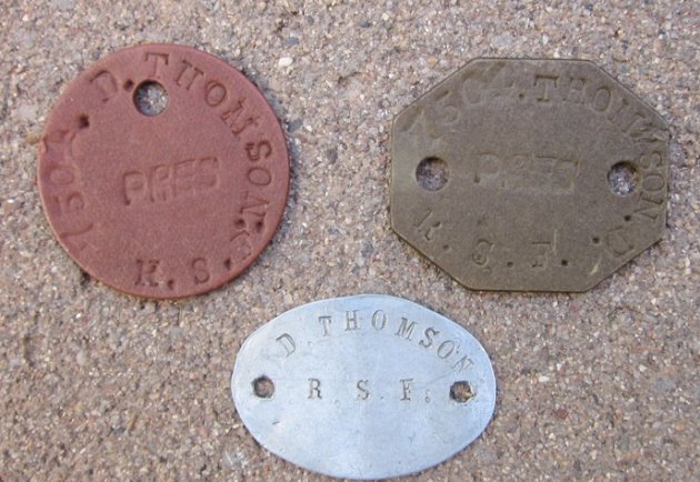  British WWI Identity Tag Group, Royal Scots Fusiliers, Wounded — image 2