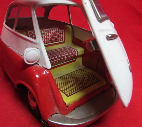  Japanese, Post WWII, Tinplate Toy Car, Isetta Bubble Car — image 6