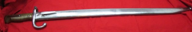  French 1866 Pattern Chassepot Bayonet, German Reissue, Landwehr Unit Marked — image 2