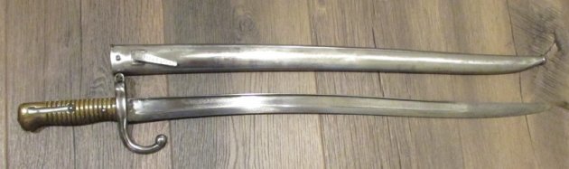  French 1866 Pattern Chassepot Bayonet, German Reissue, Landwehr Unit Marked — image 4
