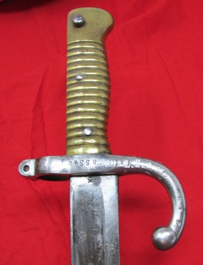  French 1866 Pattern Chassepot Bayonet, German Reissue, Landwehr Unit Marked — image 7