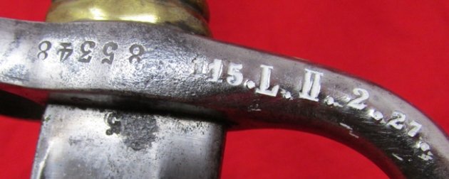  French 1866 Pattern Chassepot Bayonet, German Reissue, Landwehr Unit Marked — image 8