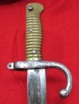 French 1866 Pattern Chassepot Bayonet, German Reissue, Landwehr Unit Marked