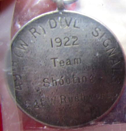  British WWI 4 Place Medal & 1922 Cased Shooting Team Medal, Royal Signals — image 4