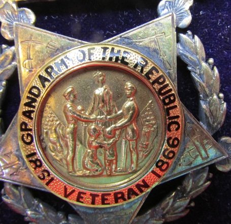  US Post Civil War, Silver & Gold GAR Post Commander's Badge, 12th New Hampshire Veteran — image 5