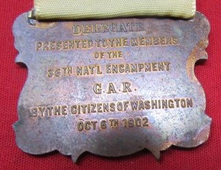  US Post Civil War GAR 36th National Encampment Badge, Washington 1902 — image 6