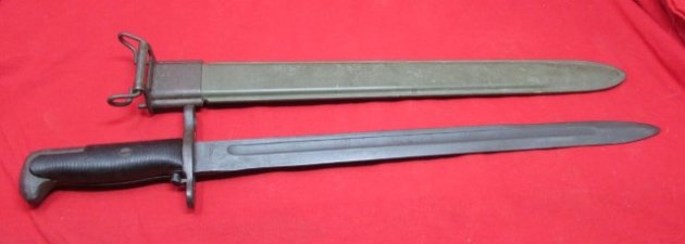  US WWII M1905/42 16 Inch Bayonet and Scabbard, OL (Oneida Ltd)1943 — image 3