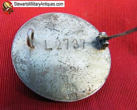  German WWII Frauenschaft Honor Badge, 800 Silver Serial Numbered — image 4
