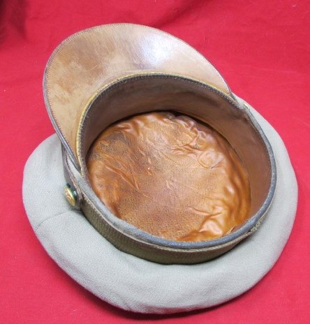  US WWII Army Officer Tan, Summer Weight Wool Visor Hat — image 5