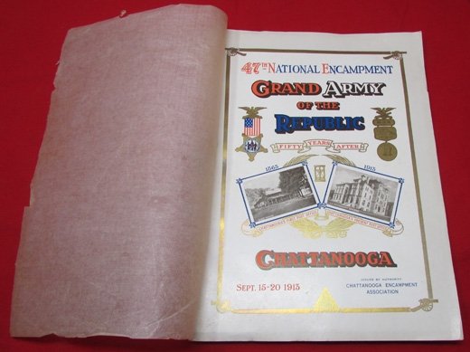  US Post Civil War, G.A.R. 47th National Encampment Program, Chattanooga 1913 — image 2