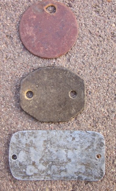  British WWI Identity Disc Trio, Minifie, Army Service Corps — image 3