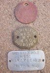 British WWI Identity Disc Trio, Minifie, Army Service Corps
