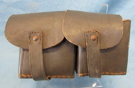  Italian WWII, Two Pocket Rifle  Ammunition Pouch — image 2