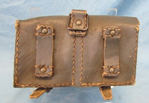  Italian WWII, Two Pocket Rifle  Ammunition Pouch — image 3