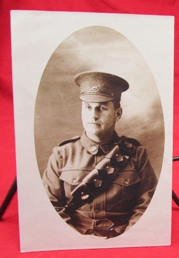  Australian WWI Soldier, Seated with Bandoleer, Royal Artillery RPC — image 2