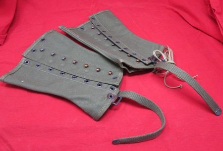  US Korean War USMC Puttees, Dark OD Canvas — image 2