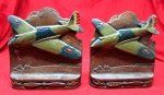 US WWII Homefront, P-40 Fighter Bookends