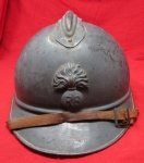 French WWI Adrian Helmet, Infantry, Complete Liner & Chinstrap