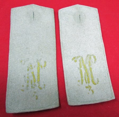  Imperial Russian, Czarist Era Enlisted Shoulder Straps, 3rd Caucasus Rifles, Pair — image 2