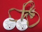 US WWI USMC Identity Tags, Pair, Alvin J. Ess