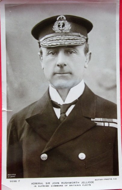  British WWI Postcard, Admiral Sir Lord Jellicoe, Victor at Jutland — image 2
