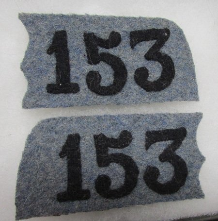  French WWI Collar Regiment Numbers, 153 — image 2