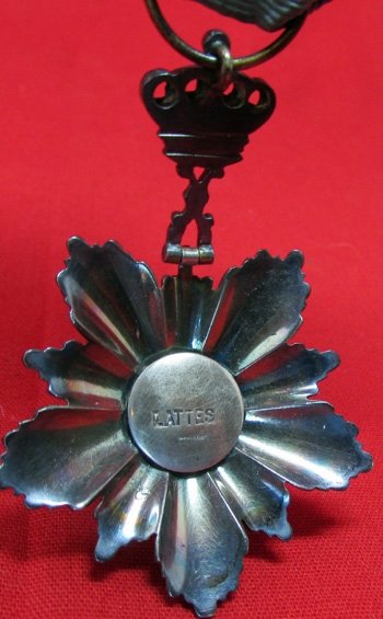  Egypt WWII, Order of the Nile Medal and Ribbon, Knight Class, Lattes Cairo — image 4