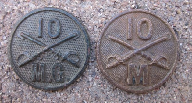  US WWI Enlisted Collar Discs, 10th Cavalry, Fort Huachuca Recovered 1970's — image 2