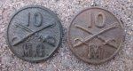 US WWI Enlisted Collar Discs, 10th Cavalry, Fort Huachuca Recovered …