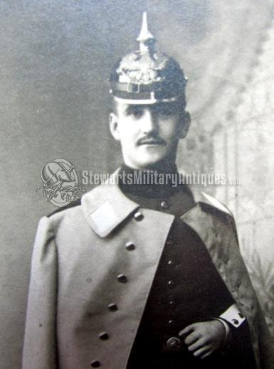  German WWI Formal Portrait, Prussian Soldier & Pickelhaube — image 3
