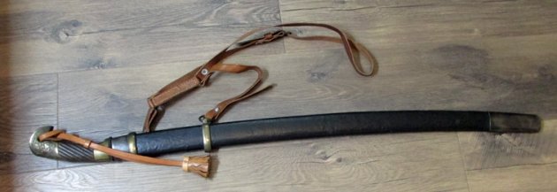  Soviet WWII Cavalry Shaska, 1945 Dated,  With Hanger and Knot — image 2