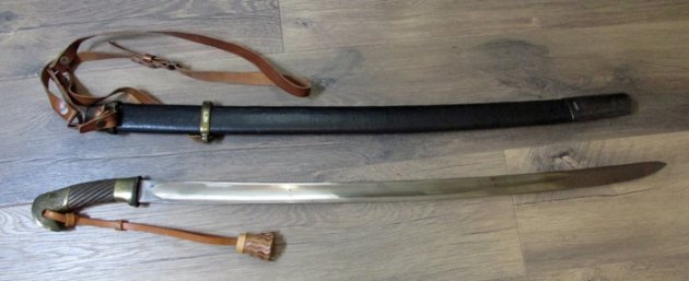  Soviet WWII Cavalry Shaska, 1945 Dated,  With Hanger and Knot — image 3