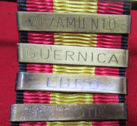 Spanish Civil War Campaign Medal With Four Campaign Clasps — image 3
