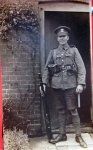 British WWI Real Photo Postcard, Armed Soldier, The Buffs