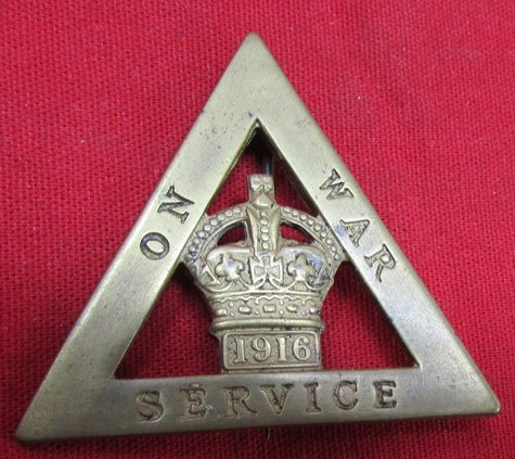  British WWI On War Service Badge, Numbered — image 2