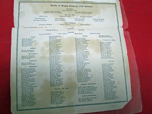  US WWI 63rd Infantry Supply Co. 1918 Christmas Dinner Program — image 5