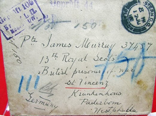  British WWI Prisoner of War in Germany Envelope, Royal Scots — image 3