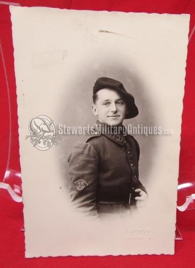  French WWI 'Blue Devil' Real Photo Post Card, Chasseur Alpin — image 2
