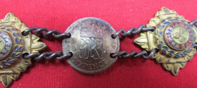  British WWII Trench Art Souvenir Bracelet — image 3