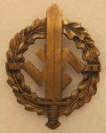 German WWII SA Sport Badge, Bronze, Petz & Lorenz