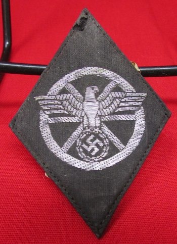  German WWII NSKK Drivers Sleeve Badge, RZM Tag 144628, Veterans Estate — image 2