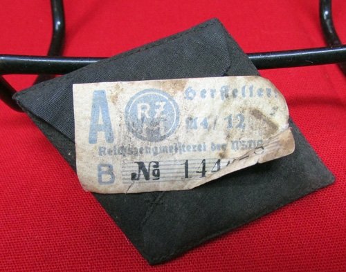  German WWII NSKK Drivers Sleeve Badge, RZM Tag 144628, Veterans Estate — image 3
