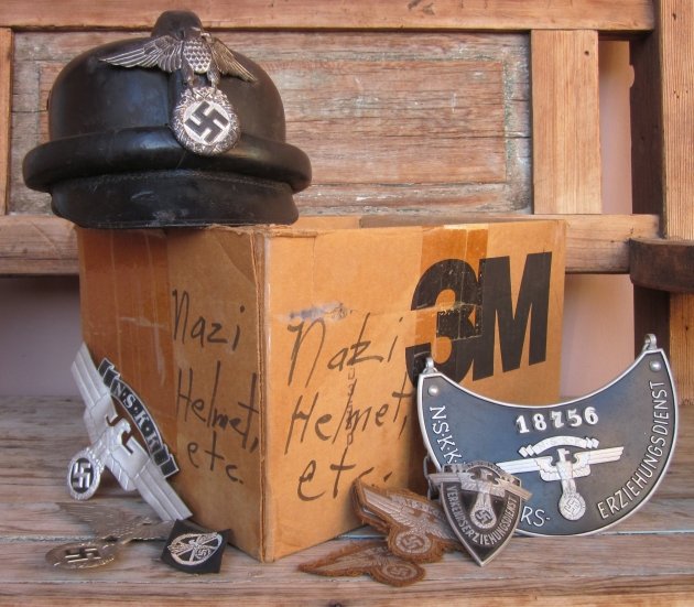  German WWII NSKK Drivers Sleeve Badge, RZM Tag 144628, Veterans Estate — image 4