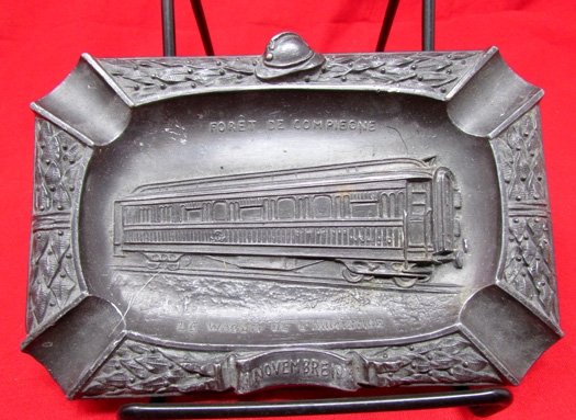  French WWI Souvenir Ash Tray, Compiegne Railway Car, Armistace 1918 — image 2